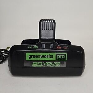 Greenworks Pro 80V Dual Port Battery Charger CAB812 Tested Excellent Condition